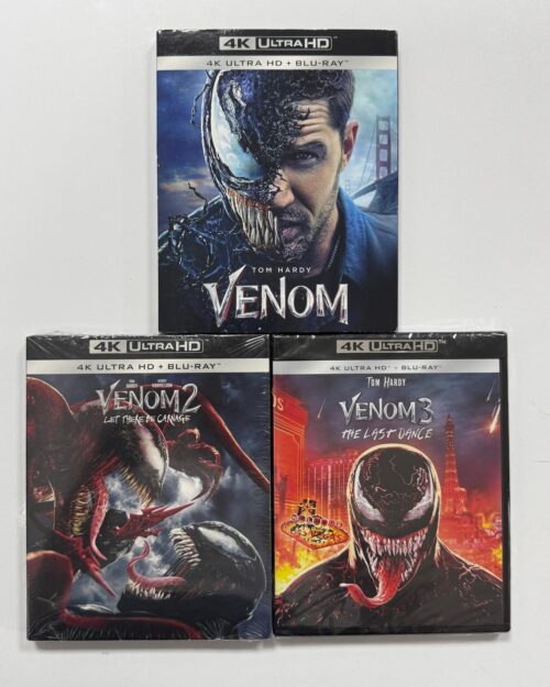 Venom 3 Movie 4K UHD + Blu Ray Set ( 3 4K UHD + 3 Blu Ray )