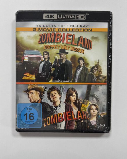 Zombieland + Zombieland : Double Tap 2 Film 4K UHD + Blu Ray Box Set